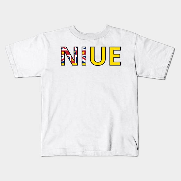 Drapeau Niue Kids T-Shirt by Pixelforma